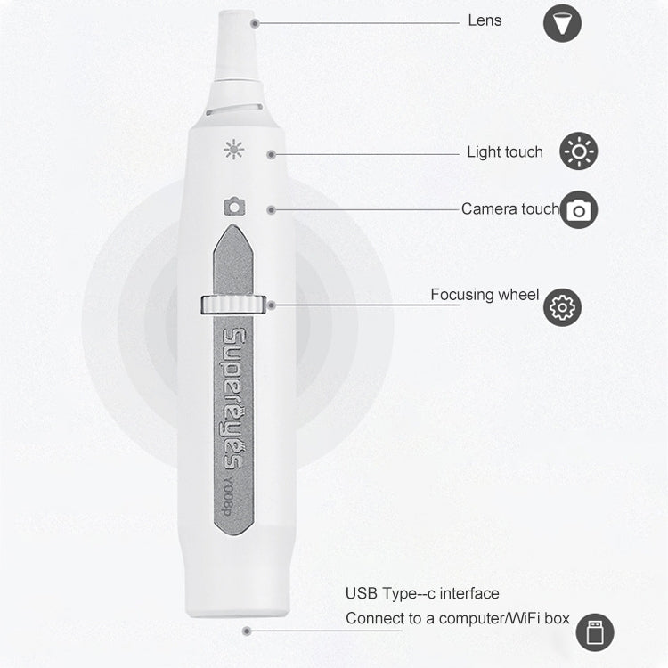 Endoscopio digitale wireless Supereyes Y008P USB