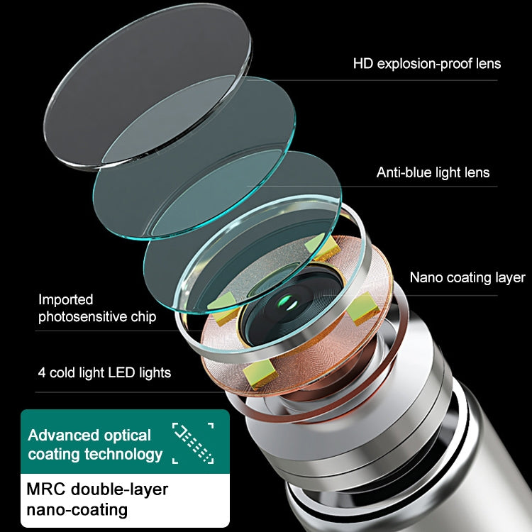 Supereyes Y009 Endoscopio con specchio d'ingrandimento microscopico per la pulizia dell'acne, Y009