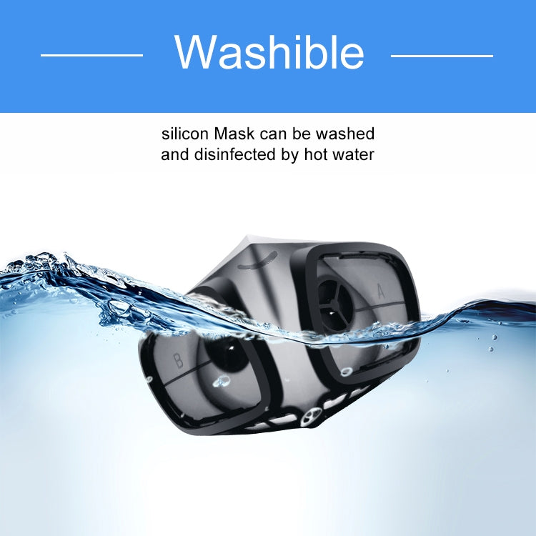 Maschera protettiva riutilizzabile in silicone PM2.5 KN95 Maschera respiratoria Filtro sostituibile Maschera anti-appannamento antivirus, Reusable PM2.5 KN95
