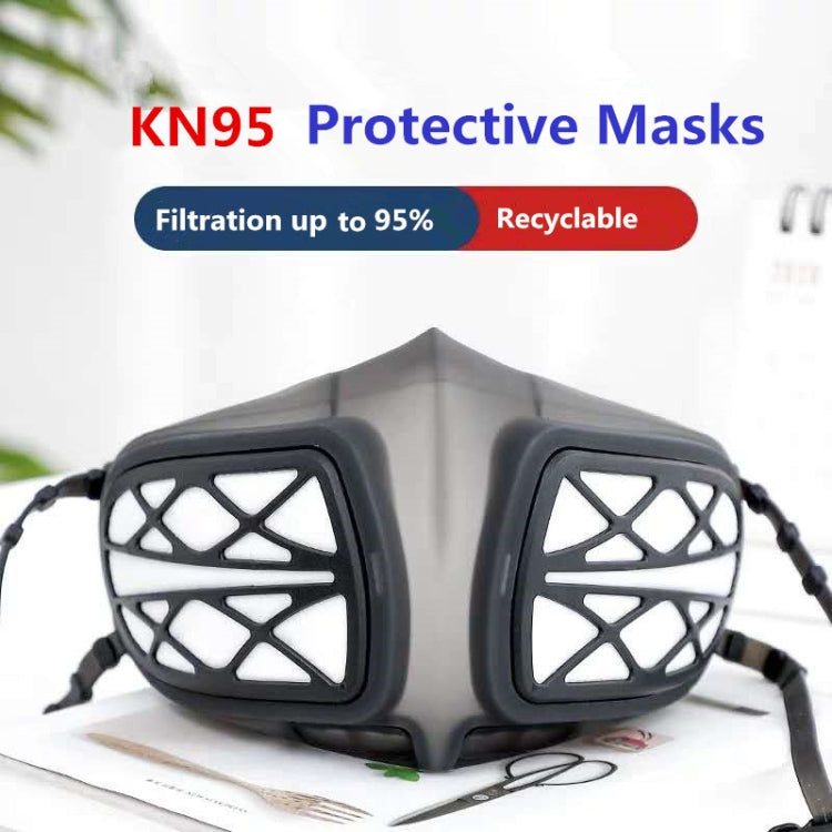 Maschera protettiva riutilizzabile in silicone PM2.5 KN95 Maschera respiratoria Filtro sostituibile Maschera anti-appannamento antivirus, Reusable PM2.5 KN95