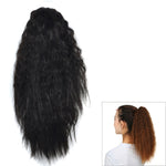 Parrucca di coda di cavallo sbiancante con clip per capelli corti naturali retrò ricci