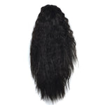 Parrucca di coda di cavallo sbiancante con clip per capelli corti naturali retrò ricci