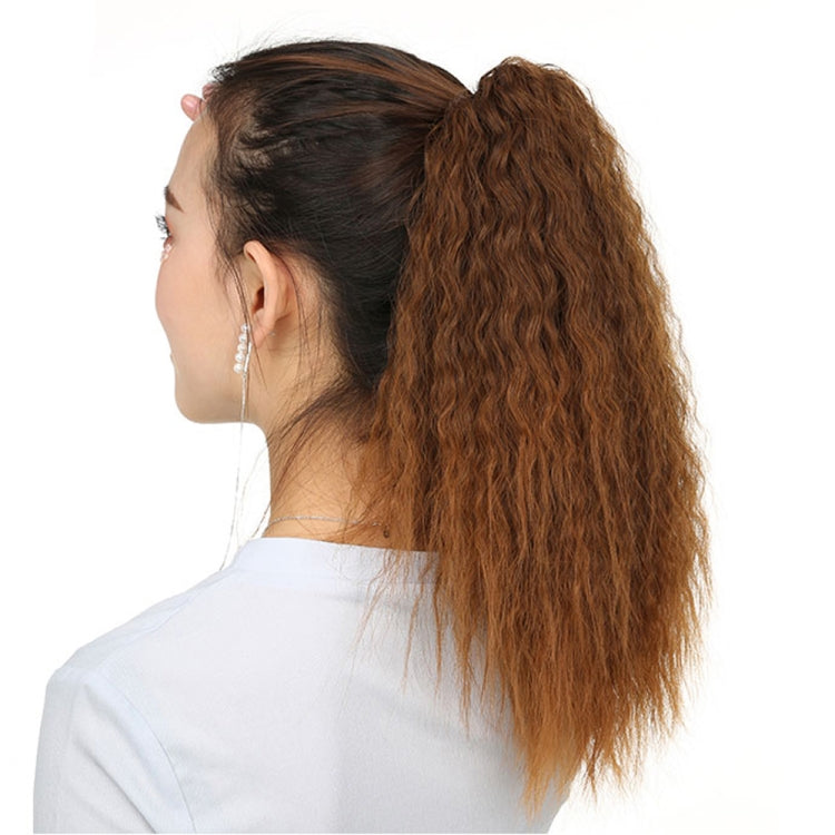 Parrucca di coda di cavallo sbiancante con clip per capelli corti naturali retrò ricci