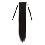Parrucca stile fasciatura coda di cavallo per capelli lunghi naturali lisci Coda di cavallo per donna, Lunghezza: 60 cm, 60cm