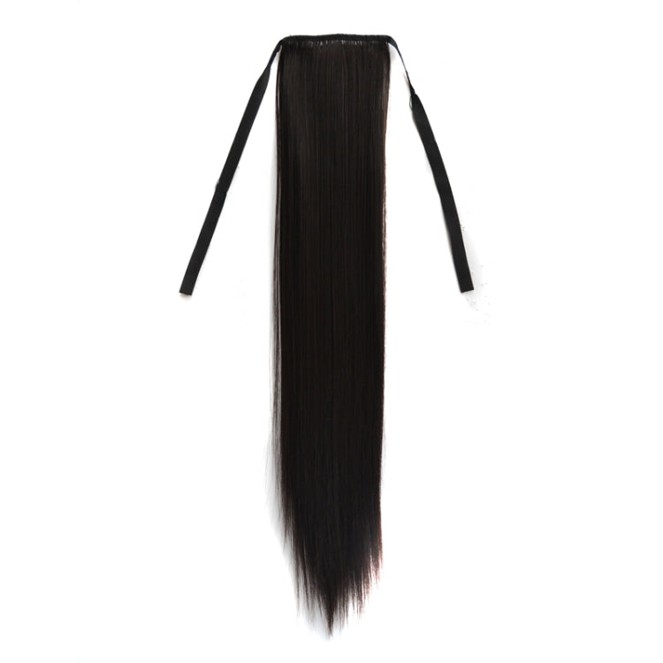 Parrucca stile fasciatura coda di cavallo per capelli lunghi naturali lisci Coda di cavallo per donna, Lunghezza: 60 cm, 60cm