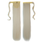 Parrucca invisibile stile fasciatura senza cuciture 60# Parrucca per capelli lunghi lisci Coda di cavallo, 60#