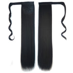 1B# Parrucca invisibile stile fasciatura senza cuciture Parrucca per capelli lunghi lisci Coda di cavallo, 1B#