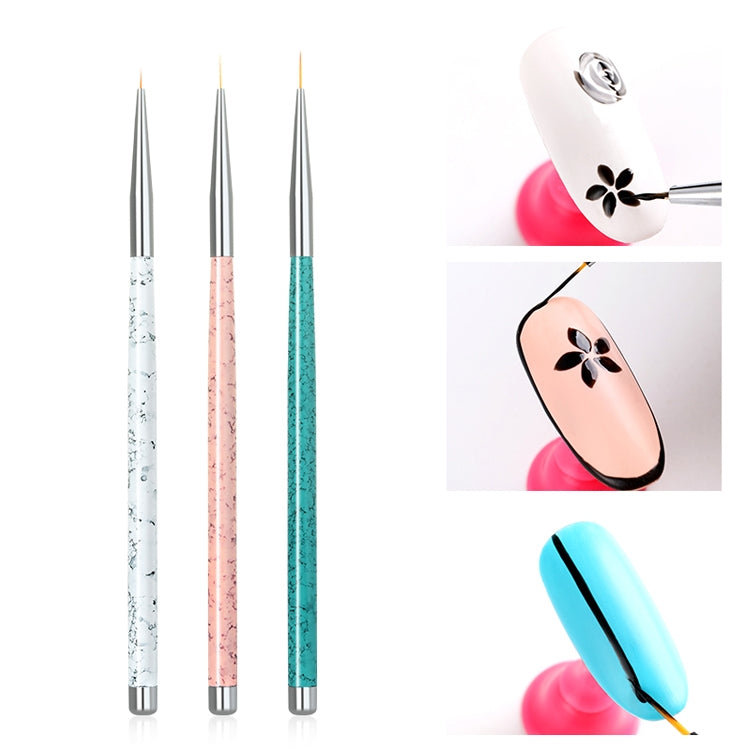 3 pezzi penna per disegno per unghie strumenti per punteggiare penna per disegno strumento intagliato accessori per nail art pennelli set di matite per unghie