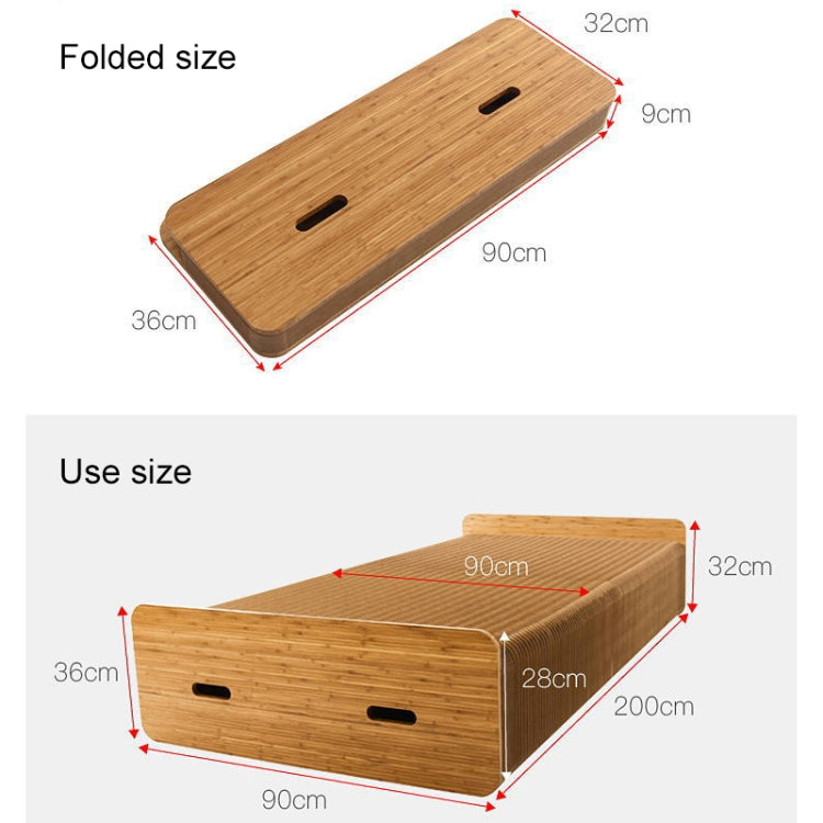 Letto singolo pieghevole creativo, dimensioni: larghezza: 200x90 cm, Size: Width: 200x90cm (Grey), Size: Width: 200x90cm (Brown)