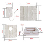 Lavabo gonfiabile quadrato portatile in PVC 60x56x20 cm