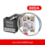 Termostato REX-C100 con termocoppia tipo K e modulo SSR-80DA