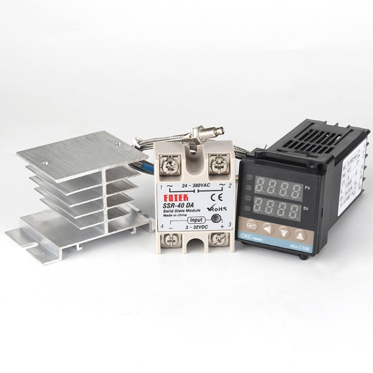 Termostato REX-C100 4400W con modulo SSR-40 DA e termocoppia