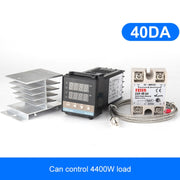 REX-C100 4400W Thermostat + Heatsink + Thermocouple + SSR-40DA, 40DA Solid State Module Intelligent Temperature Control Kit