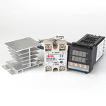 Termostato digitale REX-C100 con kit termocoppia 220V