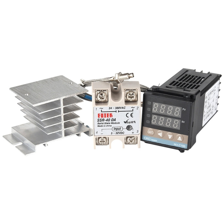 Termostato digitale REX-C100 con modulo SSR 100DA
