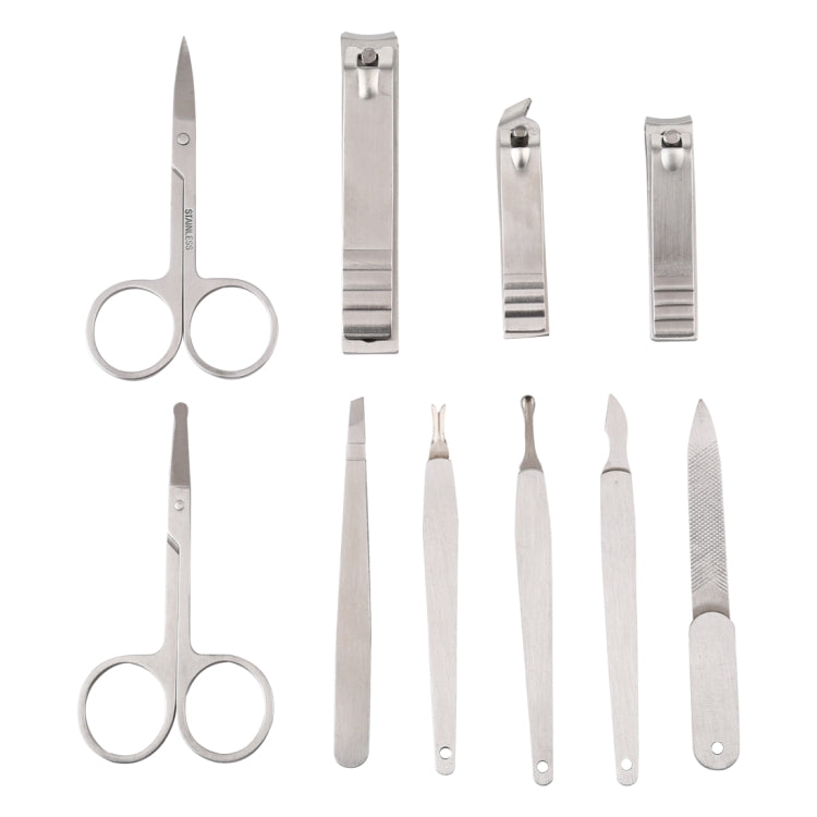 10 in 1 kit per manicure pedicure clipper per la cura delle unghie alla moda classica, 10 In 1