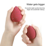 Set di soffietti cosmetici morbidi con spugna a goccia d'acqua e uovo di zucca (Lafite Mat), 2