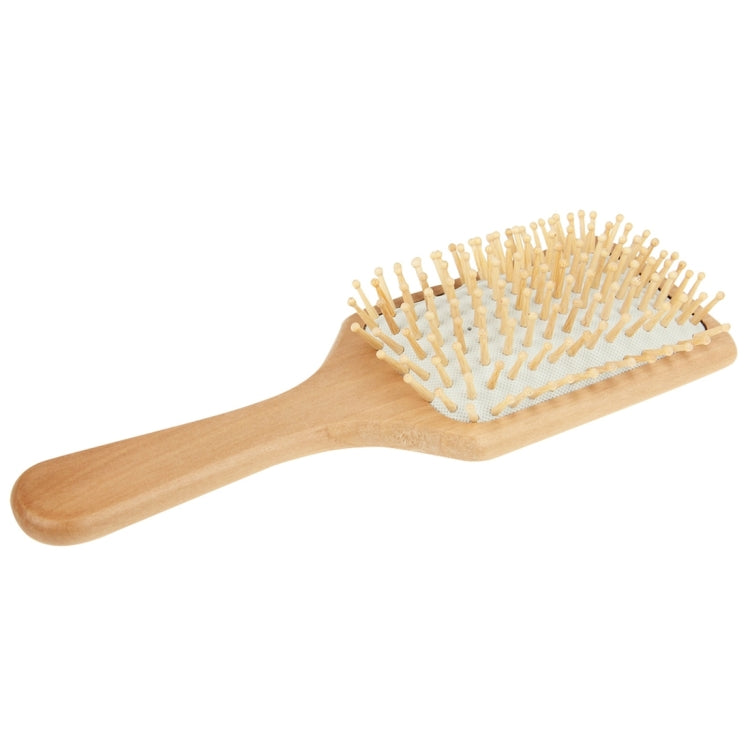 Pettine per capelli da massaggio in legno naturale con base in gomma e spazzola in legno, dimensioni: grande, Large(White), Large(Black)