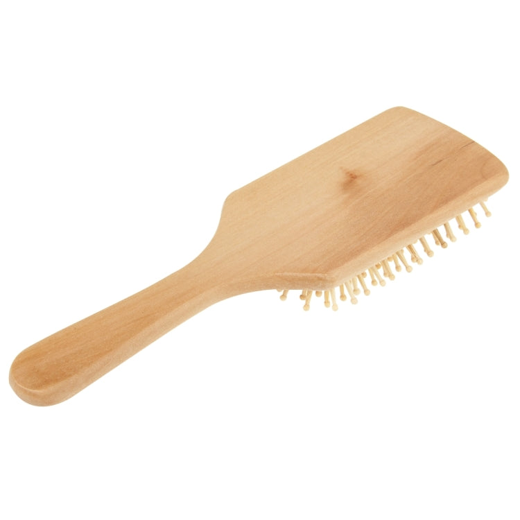 Pettine per capelli da massaggio in legno naturale con base in gomma e spazzola in legno, dimensioni: grande, Large(White), Large(Black)