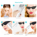 Dispositivo trattamento acne con luce blu e rossa ricaricabile