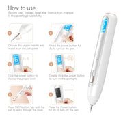 XPREEN XPRE051 Professionale Wireless Ricaricabile Talpa Lentiggine Macchie scure Penna per rimozione verruche del tatuaggio Etichetta per la pelle Gomma per spot Kit Pro Beauty Sweep Spot Pen con schermo LED e riflettore