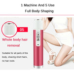 Kit rasoio elettrico 5 in 1 per sopracciglia e naso donna
