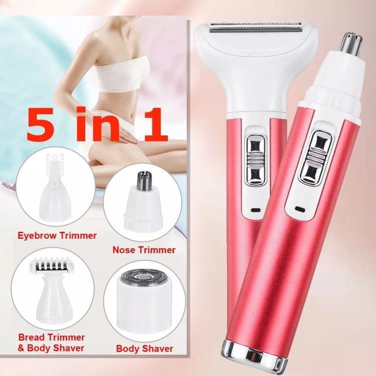 Kit rasoio elettrico 5 in 1 per sopracciglia e naso donna