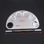 Tavolozza per il trucco a semicerchio in acciaio inossidabile 156x100mm, 156*100mm