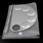 Tavolozza per il trucco a semicerchio in acciaio inossidabile 156x100mm, 156*100mm