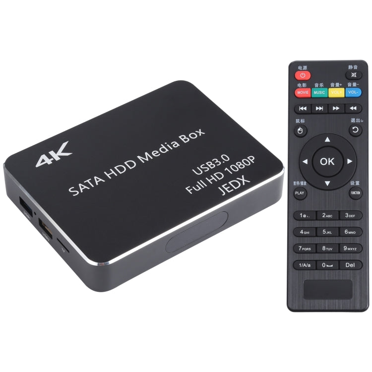 X8 UHD 4K Android 4.4.2 Media Player TV Box con telecomando, RK3229 Quad Core fino a 1,5 GHz, RAM: 1 GB, ROM: 8 GB, supporto WiFi, USB 3.0, interfaccia multimediale HD, scheda TF, presa americana, X8 US Plug