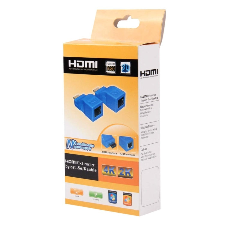 Adattatore Extender HDMI a RJ45 con cavo Cat-5e/6 30m