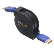 Connettori placcati oro HDMI 1.4 (1080P) da 1,8 m Cavo piatto retrattile HDMI maschio a HDMI maschio, Length: 1.8m