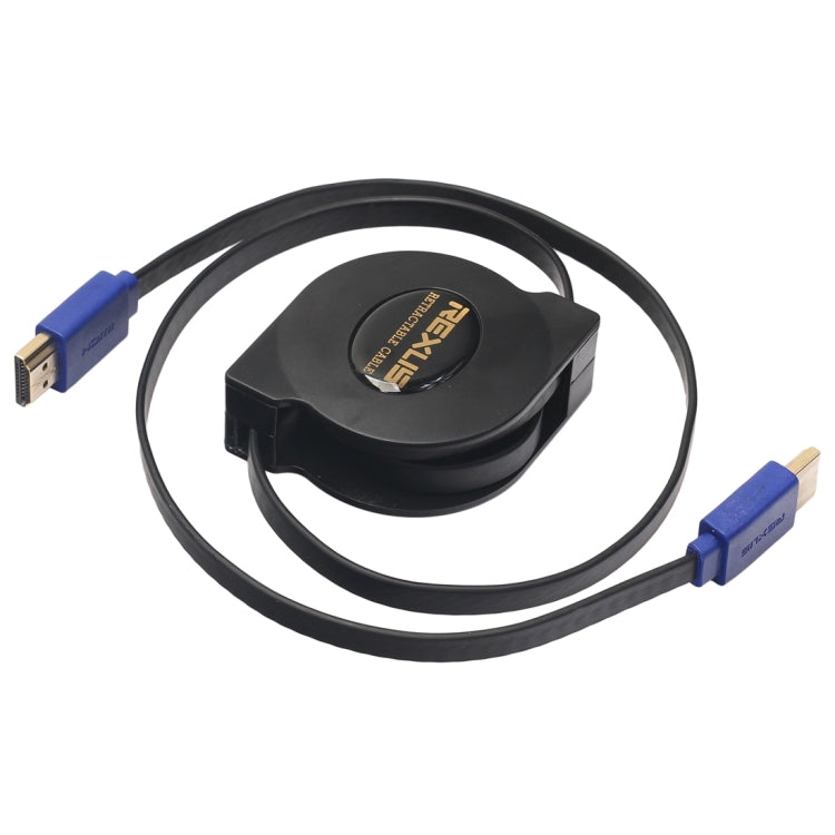 Connettori placcati oro HDMI 1.4 (1080P) da 1,8 m Cavo piatto retrattile HDMI maschio a HDMI maschio, Length: 1.8m