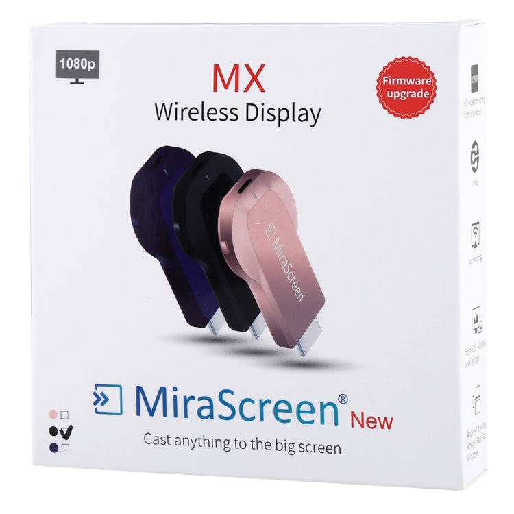 Dongle display WiFi MiraScreen / Dongle ricevitore display Miracast Airplay DLNA Dispositivo schermo mirroring wireless con cavo USB 2 in 1