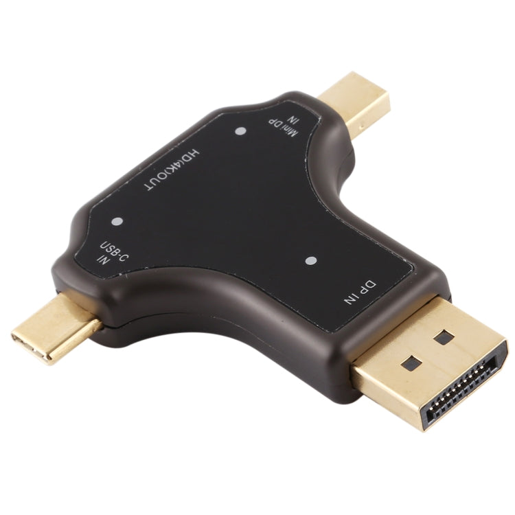 Adattatore 3 in 1 DisplayPort Mini DP USB-C a HDMI 4K