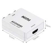 Howei HW-2105 Mini AV CVBS/L+R Adattatore convertitore audio a HDMI, supporto Scaler 1080P, HW-2105 AV to HDMI