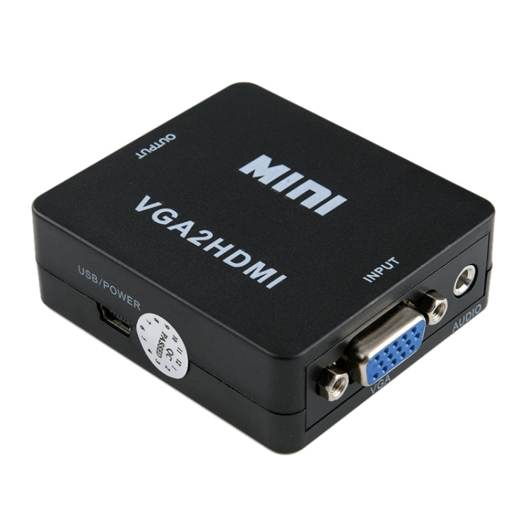 Convertitore digitale audio video con scatola scaler Mini VGA a HDMI HW-2107 HD 1080P