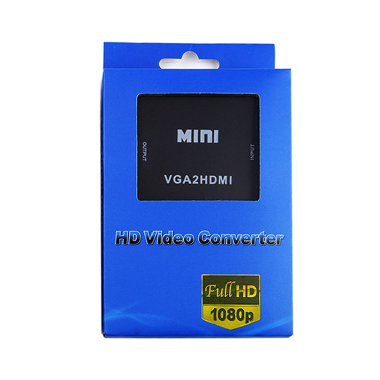 Convertitore digitale audio video con scatola scaler Mini VGA a HDMI HW-2107 HD 1080P