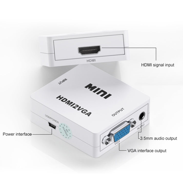 Convertitore audio video da Mini HDMI a VGA Howei HW-2109