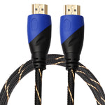 Cavo adattatore per connettore audio video HDMI maschio a HDMI maschio 1080P versione HDMI 1.4 versione 1080P blu testa nera, Length: 1m