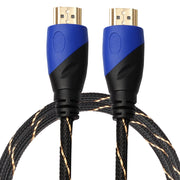 Cavo adattatore per connettore audio video HDMI maschio a HDMI maschio 1080P versione HDMI 1.4 versione 1080P blu testa nera, Length: 1m