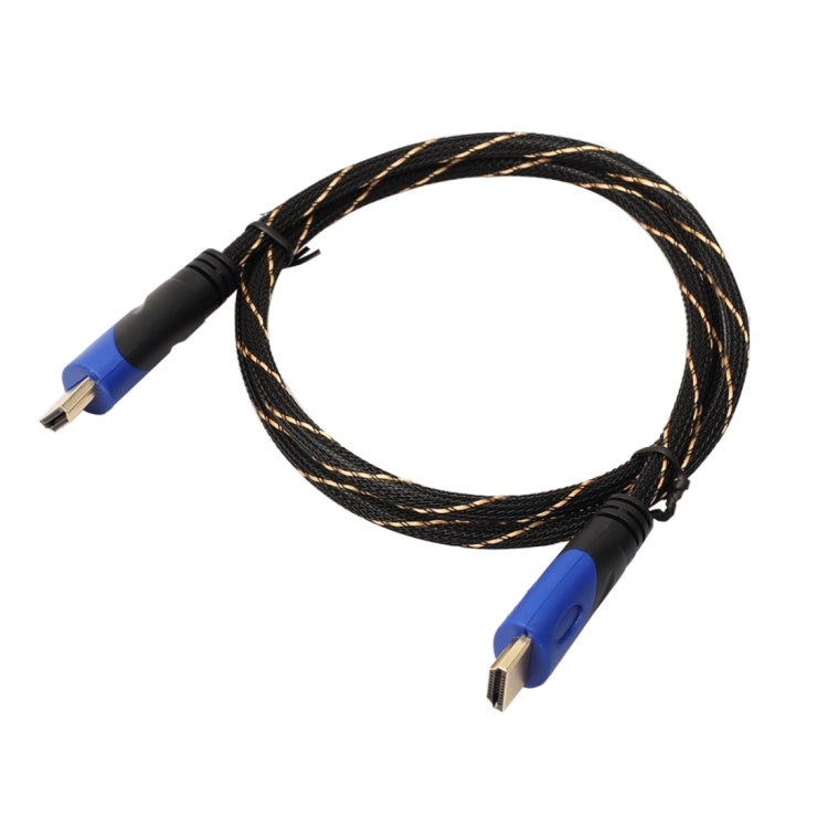 Cavo adattatore per connettore audio video HDMI maschio a HDMI maschio 1080P versione HDMI 1.4 versione 1080P blu testa nera, Length: 1m