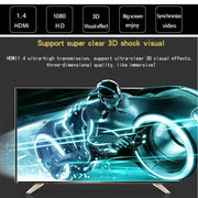 Cavo adattatore per connettore audio video HDMI maschio a HDMI maschio da 15 m HDMI 1.4 versione 1080P intrecciato blu testa nera, Length: 15m