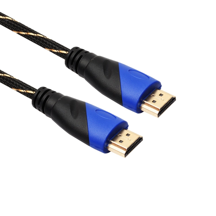 Cavo adattatore per connettore audio video HDMI maschio a HDMI maschio da 3 m HDMI 1.4 versione 1080P intrecciato blu testa nera con set di adattatori DVI, 3m with DVI Adapter