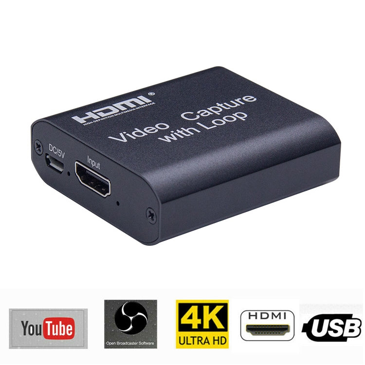 Acquisizione video HD 4K da USB 2.0 a HDMI con loop