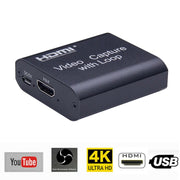 Acquisizione video HD 4K da USB 2.0 a HDMI con loop