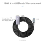 Z36 HD Video Capture Card HDMI Male to USB Male, Cable Length: 2m, HDMI to USB