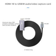 Z36 HD Video Capture Card HDMI Male to USB Male, Cable Length: 2m, HDMI to USB