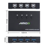 Switch AIMOS AM-KM404K USB 2.0 4 ingressi 4 uscite, AM-KM404K