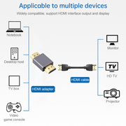 Adattatore HDMI maschio-maschio con testa placcata in oro (nero), HDMI Male to HDMI Male Grey, HDMI Male to HDMI Male Black